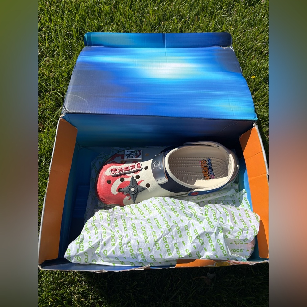 Naruto x Crocs Minato Namikaze Classic Clogs featuring specialized Jibbitz charm